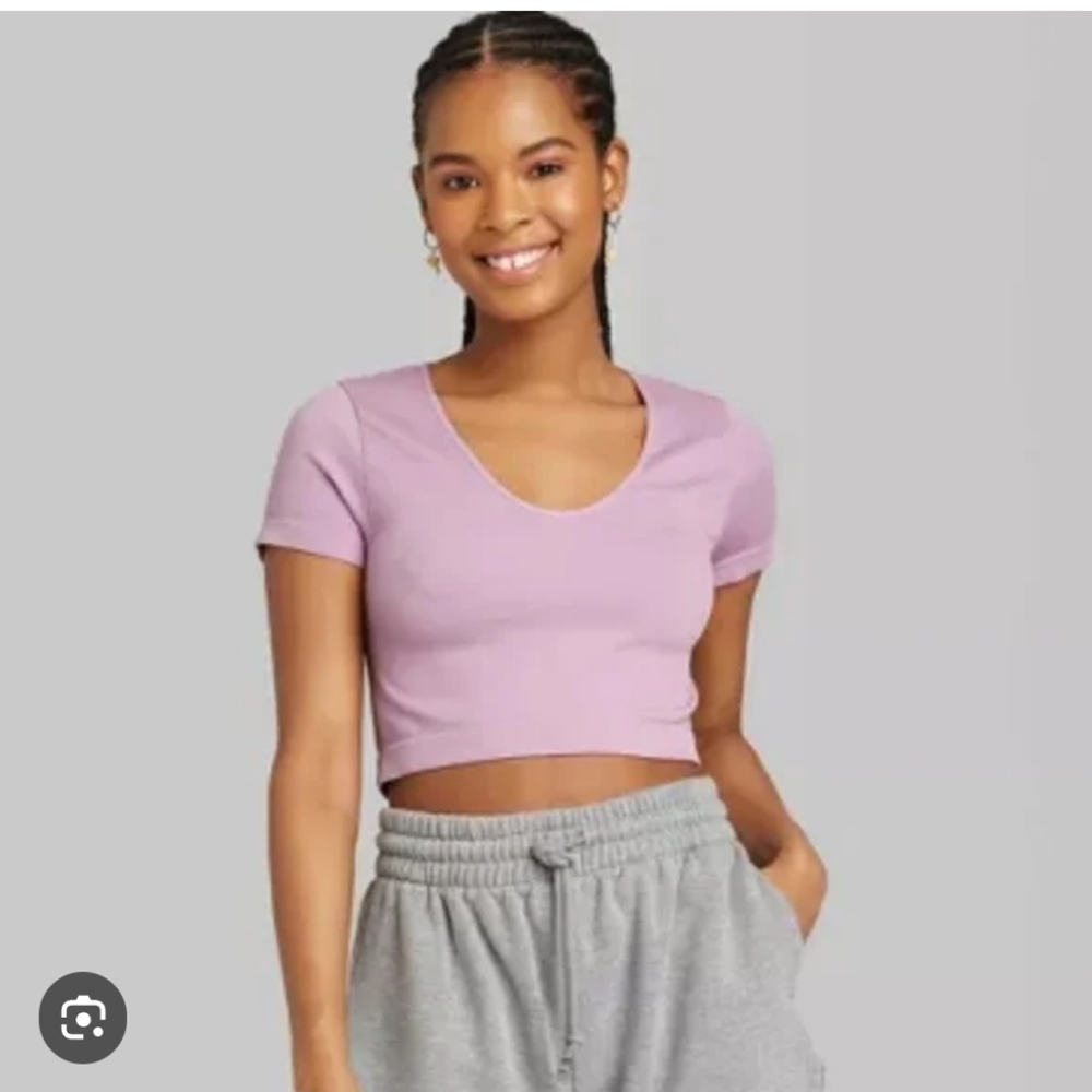 Wild Fable Lavender Crop Top Suye XL New With Tags